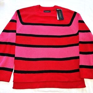Red and Pink Striped Sweater by Piombo